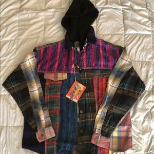 Vintage hooded shirt.